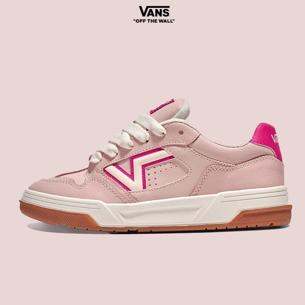 VANS UNISEX PINK AND WHITE SNEAKERS SIZE:
 5 - men
6.5 - women - Picture 5 of 14